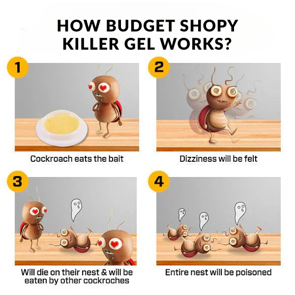 Cockroach Killer Gel Pack of 12 (Buy 1 Get 1 Free)