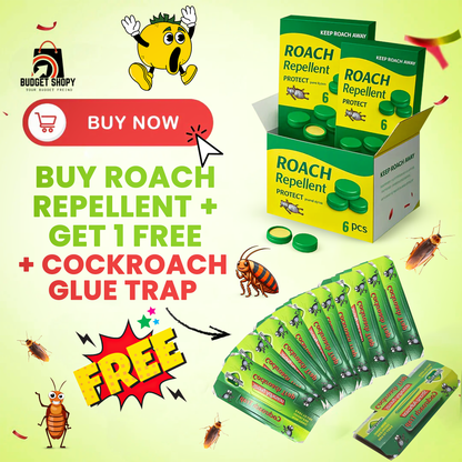 Cockroach Killer Gel Pack of 6 (Buy 1 Get 1 Free) + Free Glue Trap