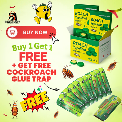 Cockroach Killer Gel Pack of 12 (Buy 1 Get 1 Free) + Free Glue Trap