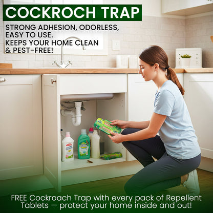 Cockroach Killer Gel Pack of 12 (Buy 1 Get 1 Free) + Free Glue Trap