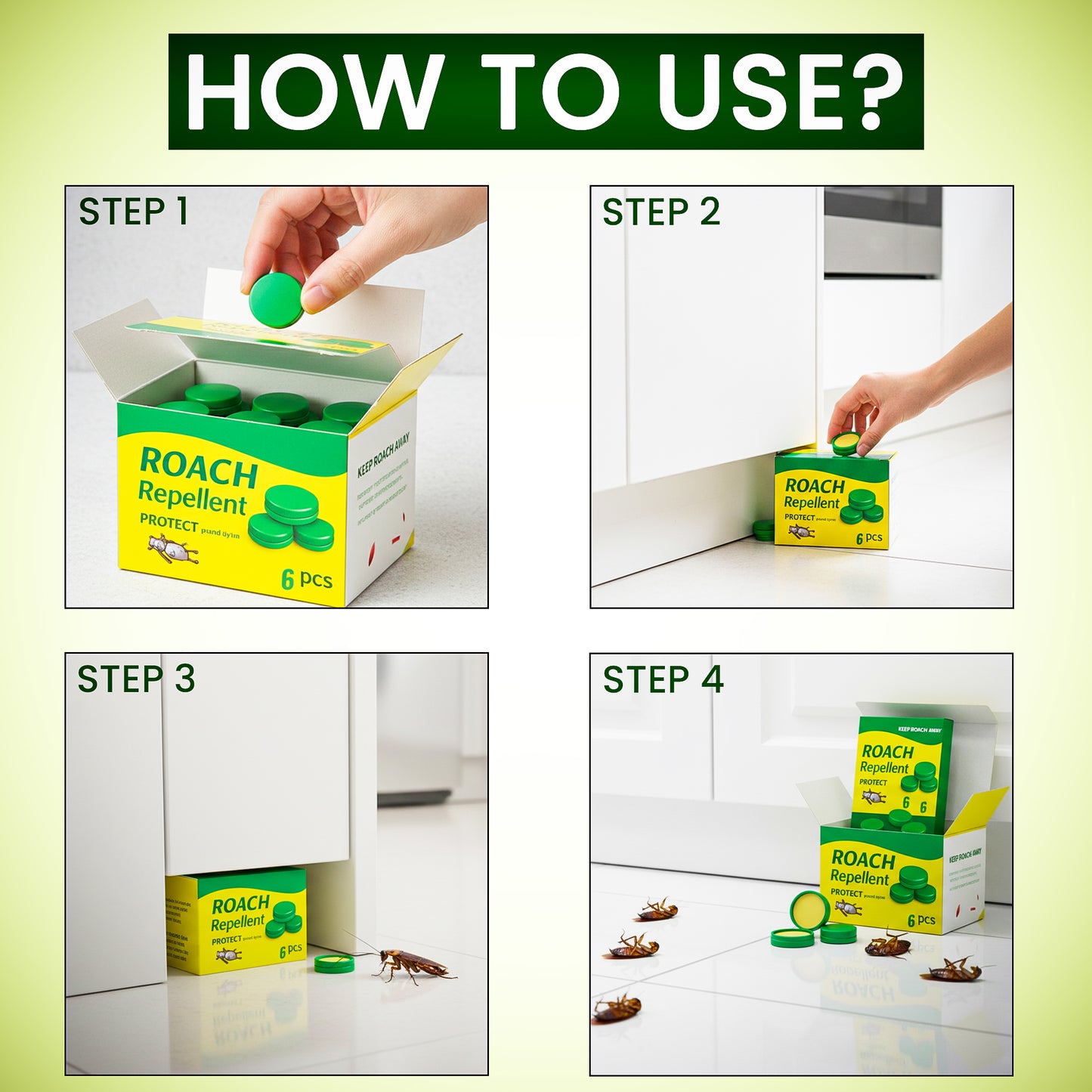 Cockroach Killer Gel Pack of 12 (Buy 1 Get 1 Free) + Free Glue Trap