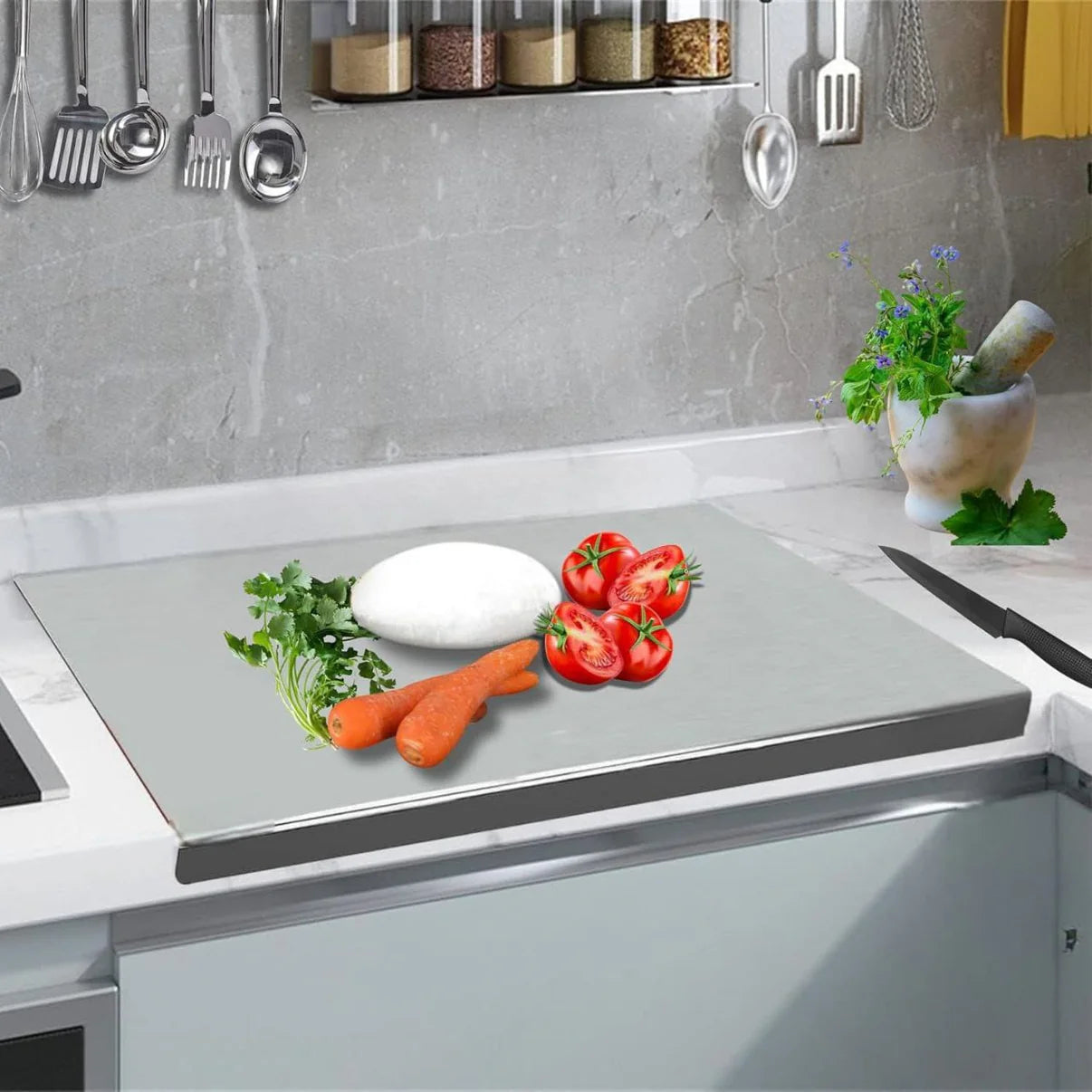 Stainless Steel Chopping Board (35x31cm)